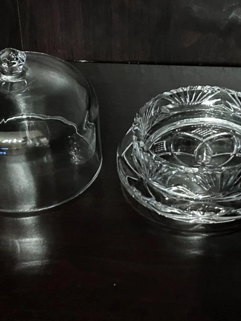 The Elegant Cut-Glass Mini Dome/Butter Dish